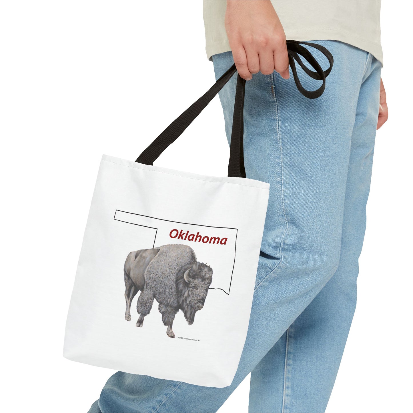 Tote Bag, Oklahoma Bison, Native American Design
