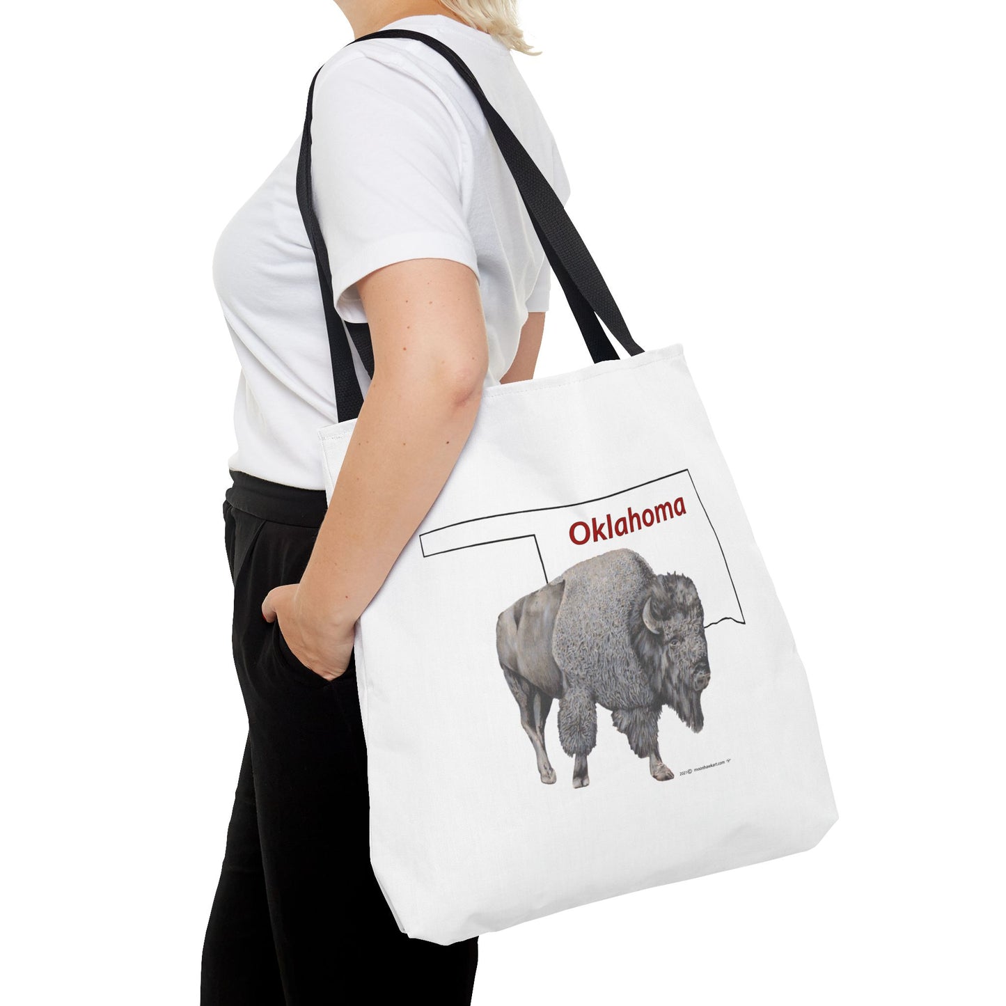 Tote Bag, Oklahoma Bison, Native American Design