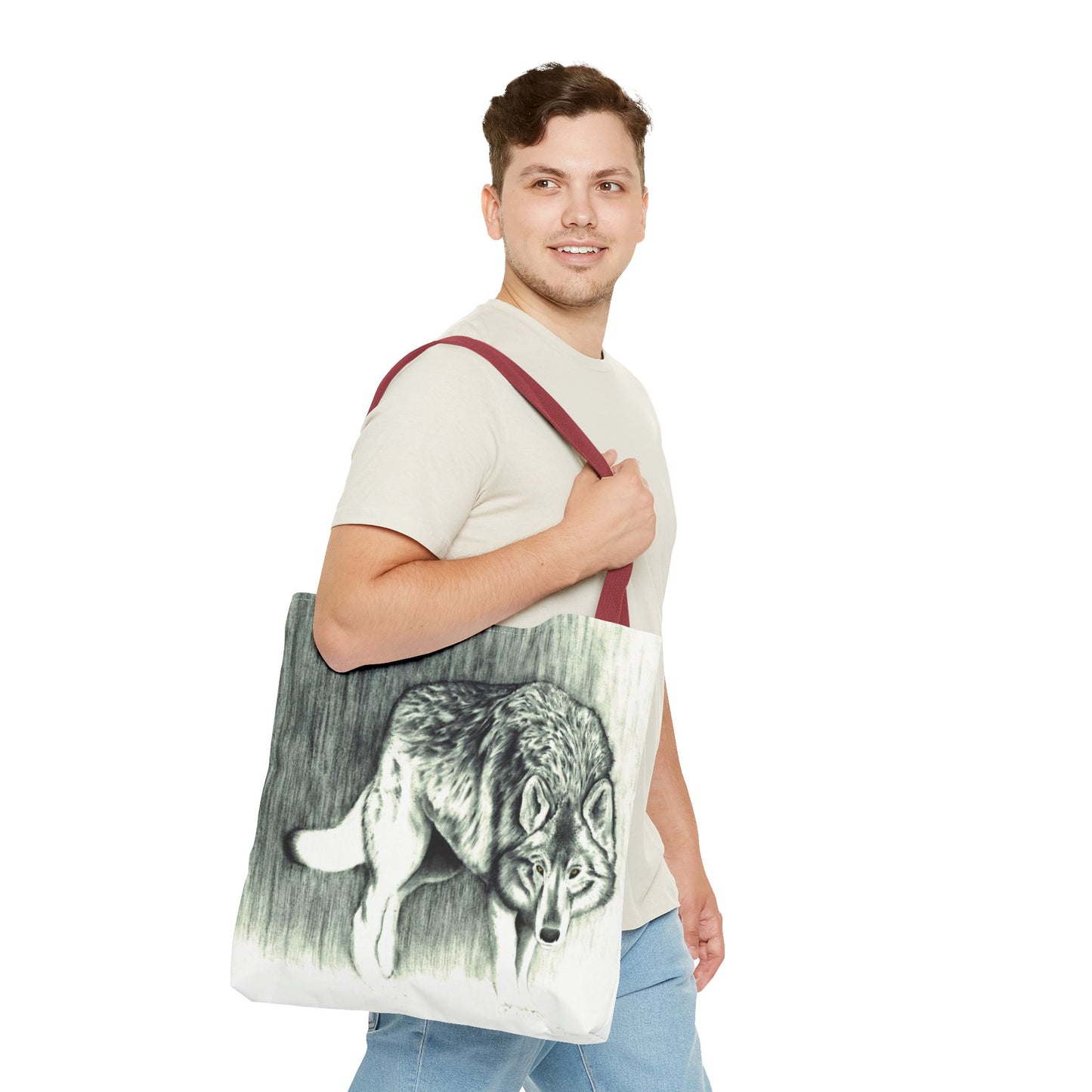Tote Bag — Wolf Sketch - Native Wildlife Art Tote