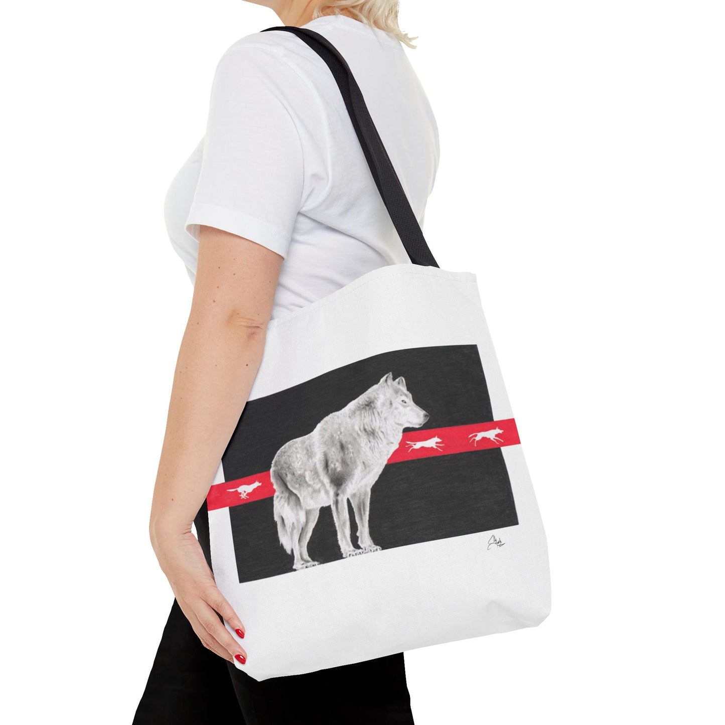 Tote Bag-Native Wolf Design-With Those Who Came Before- Tribal Art- Native American