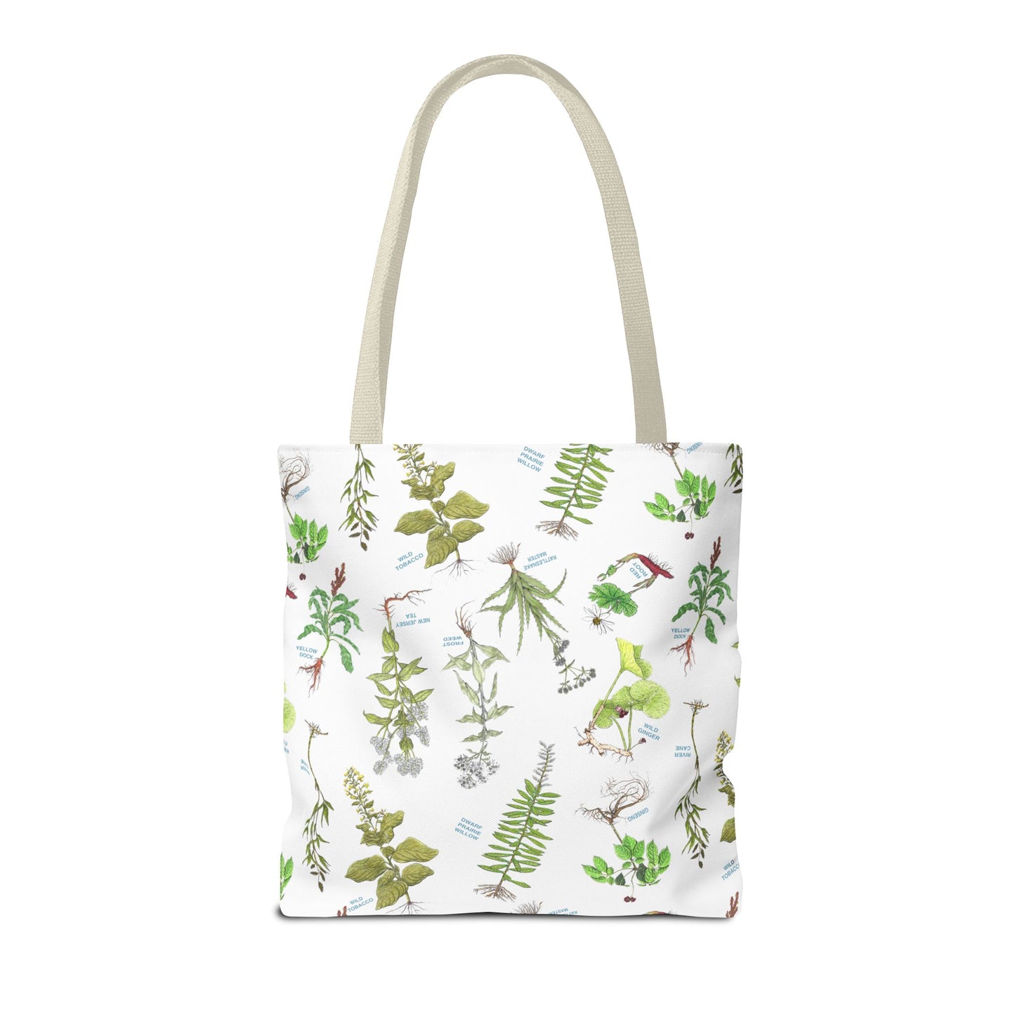 Cherokee Botanical Tote Bag — Plant Print Travel Bag —  Shopping Tote