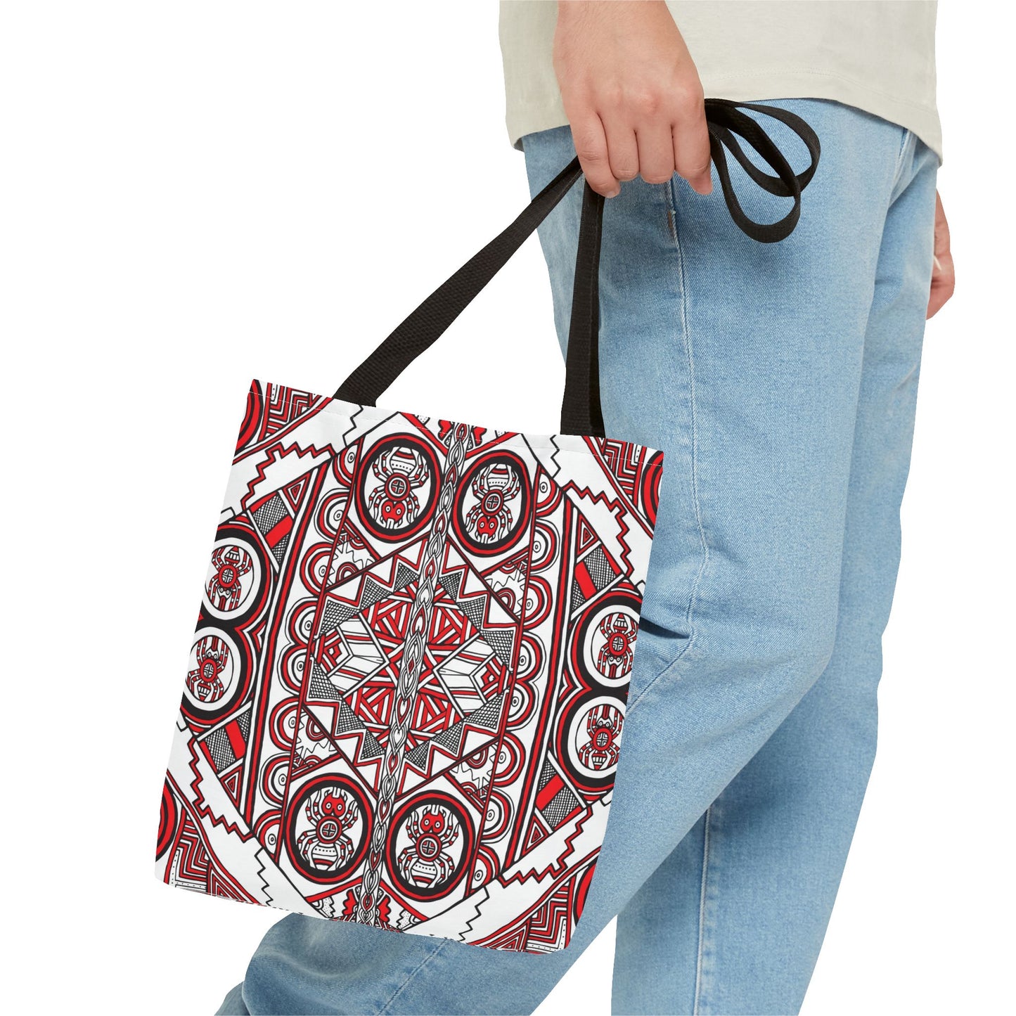 Tote Bag - Ancient Tribal Mound Symbols - Southeast Spider Design