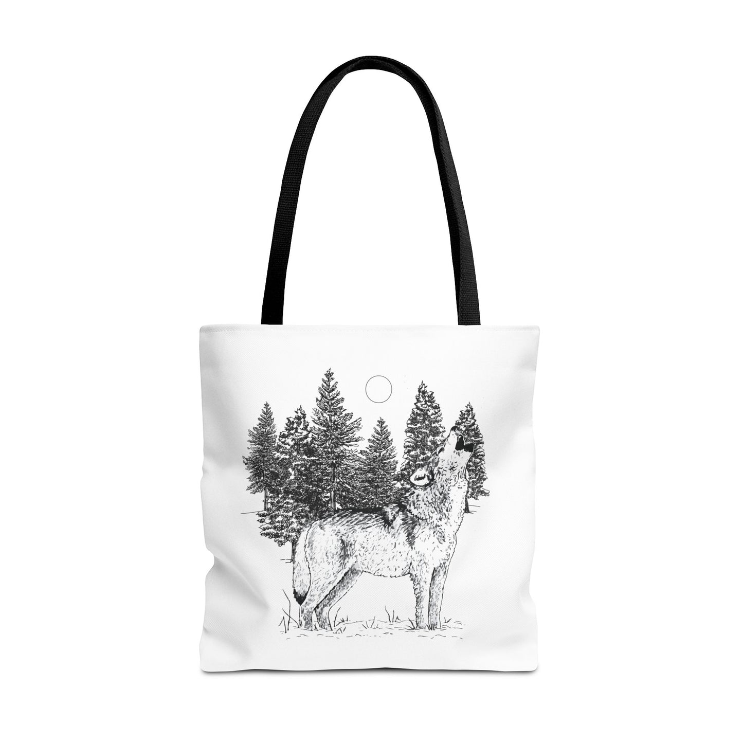 Howling Wolf Tote Bag , Travel tote, Powwow bag, Native American design
