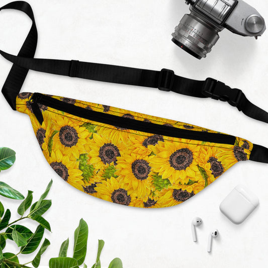 Fanny Pack, Sunflower Theme, Oklahoma Wildflower, Yellow Florals, Sunflower Art