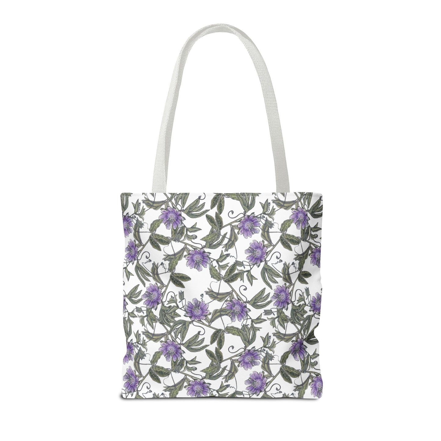 Tote Bag - Floral Purple Passionflower – All-Over Print Canvas Tote
