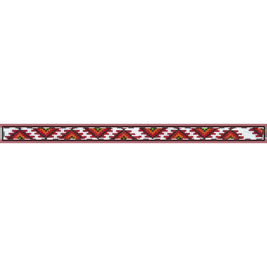Clip-on Pet Collar, Red and Black, Native American Design, Fire and Ice
