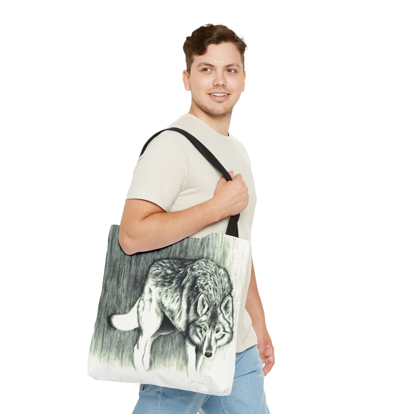 Tote Bag — Wolf Sketch - Native Wildlife Art Tote