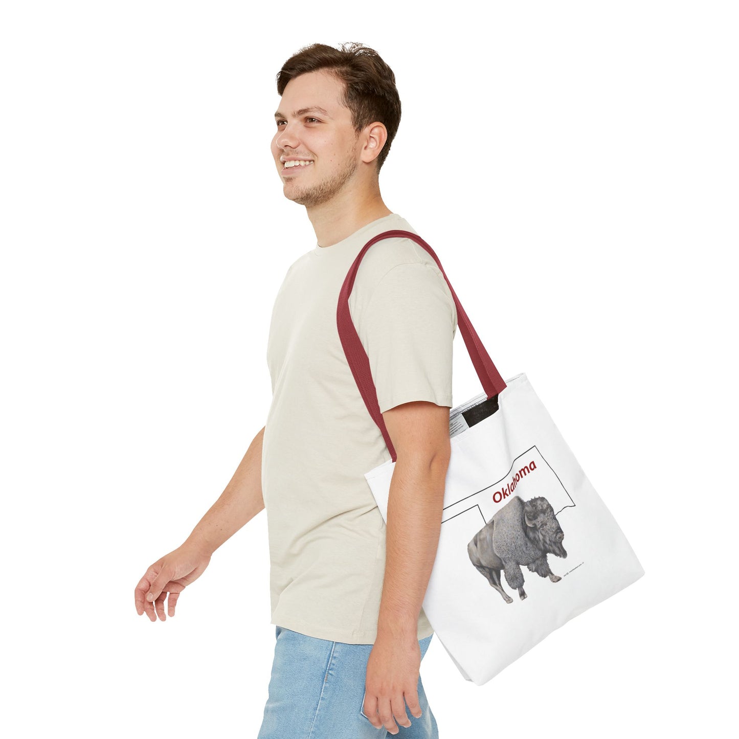 Tote Bag, Oklahoma Bison, Native American Design