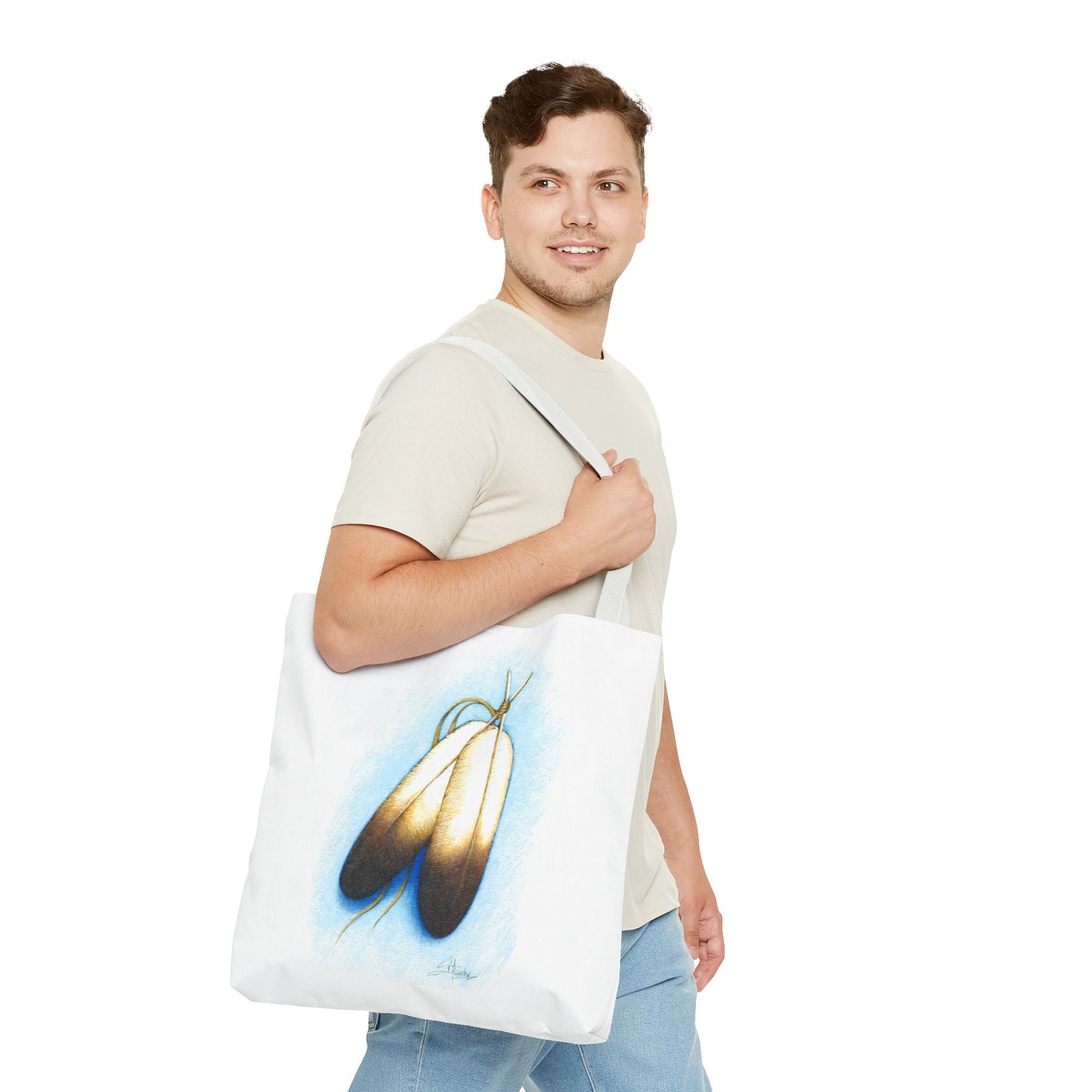 Tote Bag, Double Feather, Native American Design