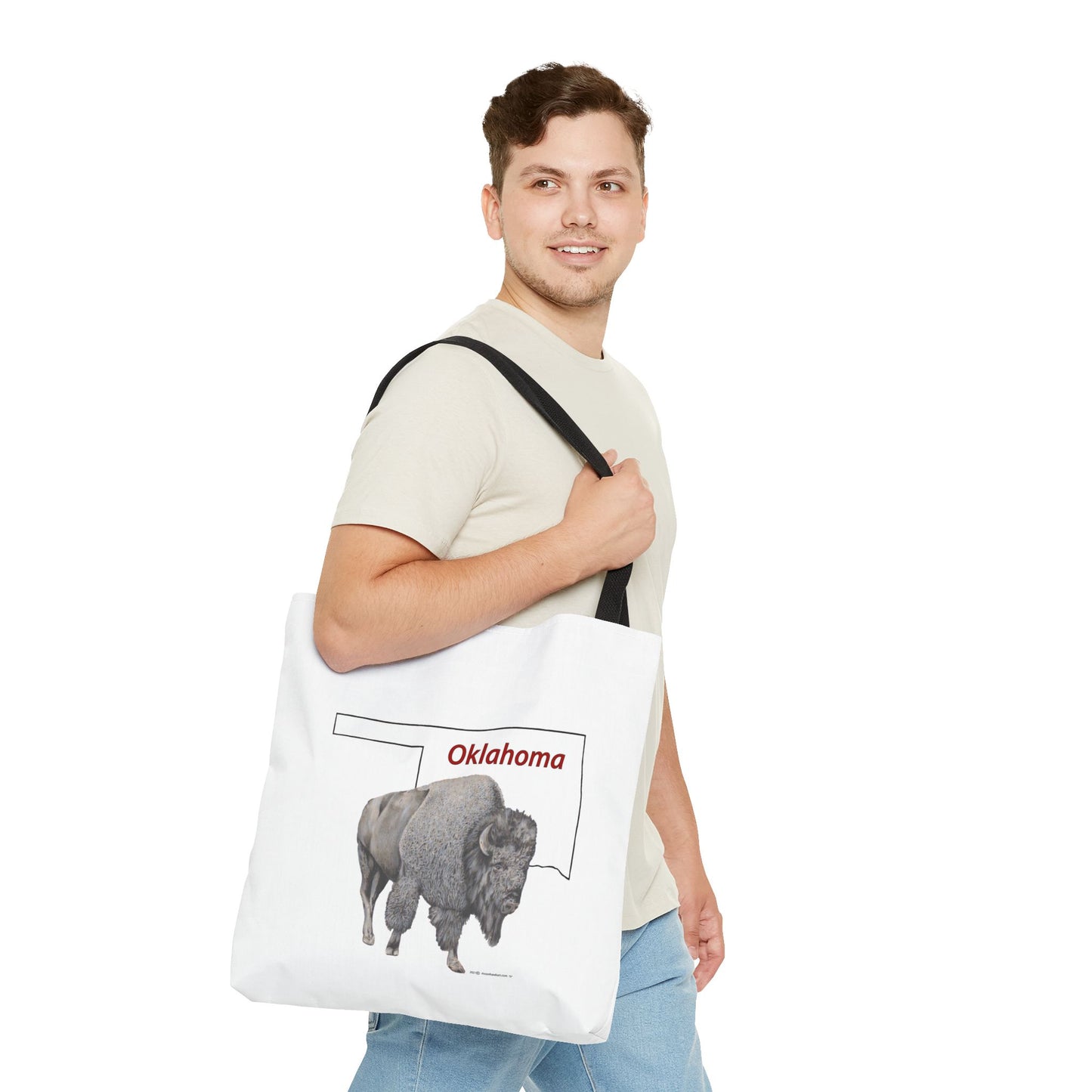Tote Bag, Oklahoma Bison, Native American Design