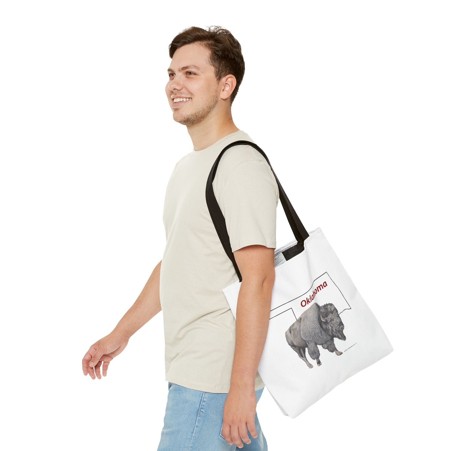 Tote Bag, Oklahoma Bison, Native American Design