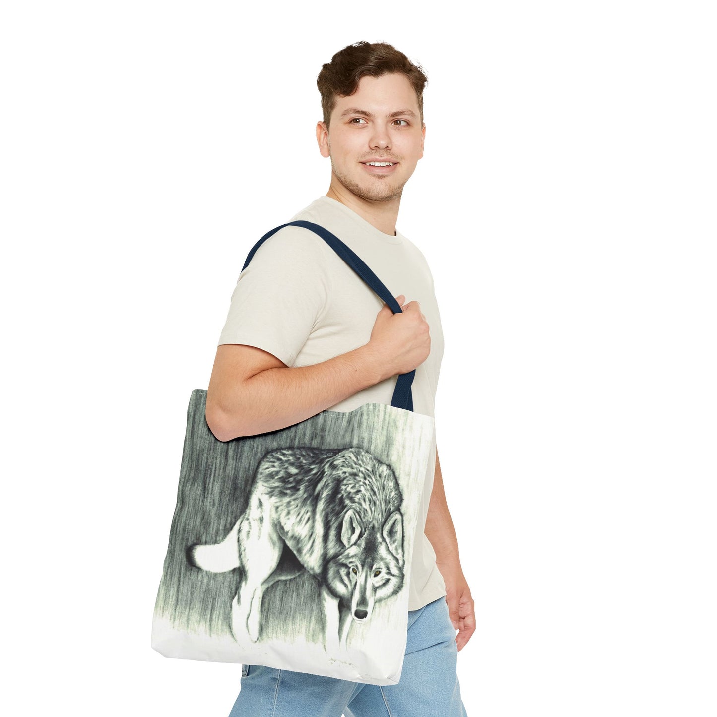 Tote Bag — Wolf Sketch - Native Wildlife Art Tote