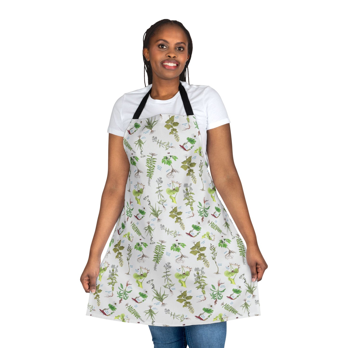 Apron - Cherokee Herbal Garden — Botanical Pattern - Cooking Apron