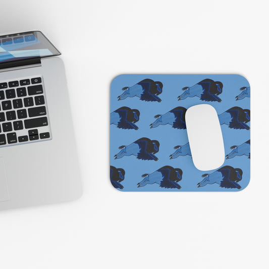 Mouse Pad, Blue Bison, Native American