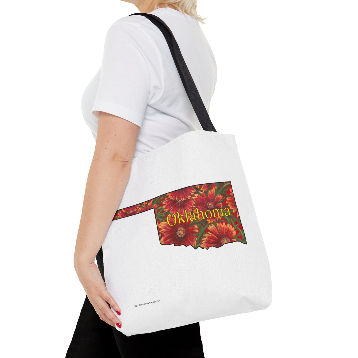 Tote Bag, Oklahoma Indian Blanket, Wildflowers, Book Bag,  Oklahoma State Wildflower