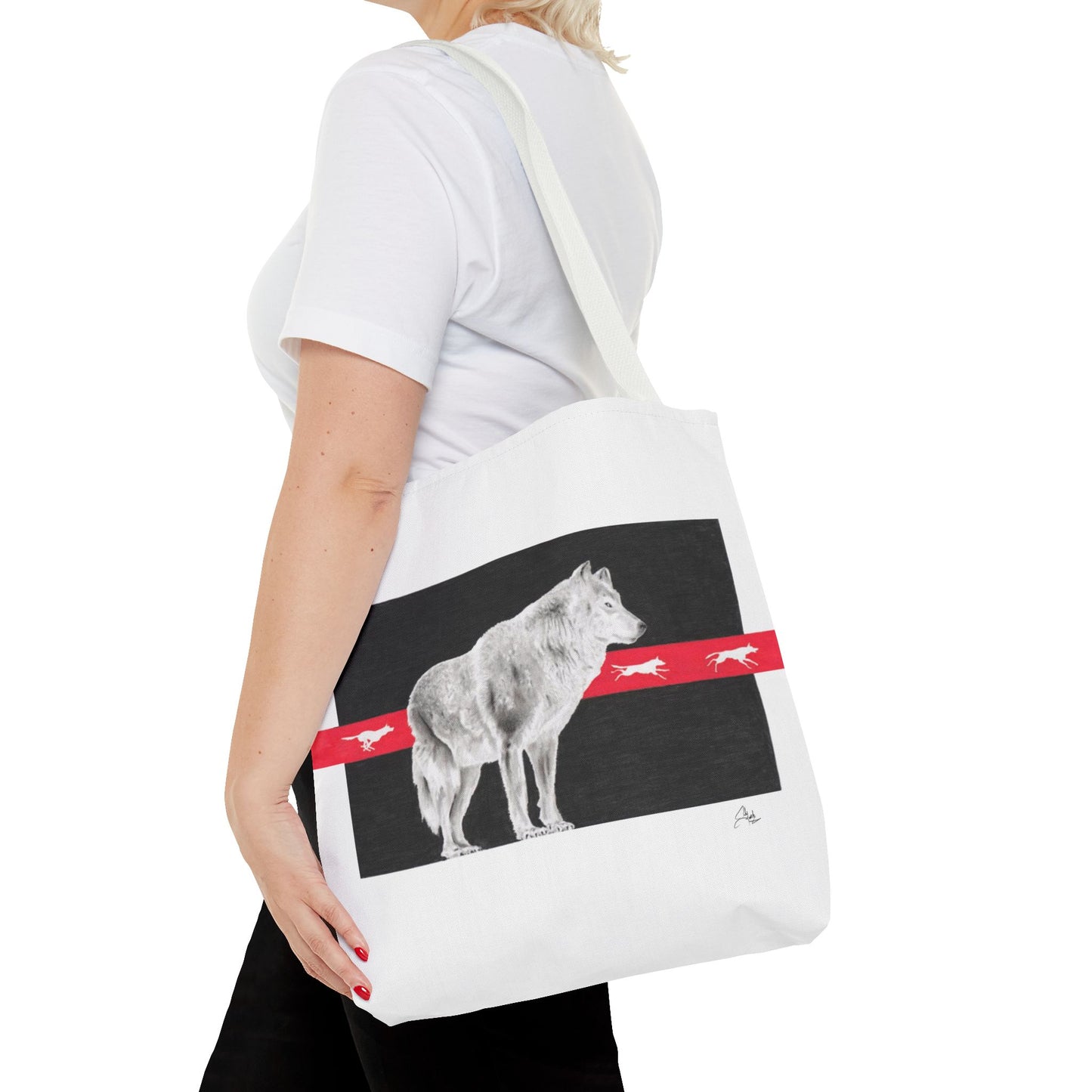 Tote Bag-Native Wolf Design-With Those Who Came Before- Tribal Art- Native American