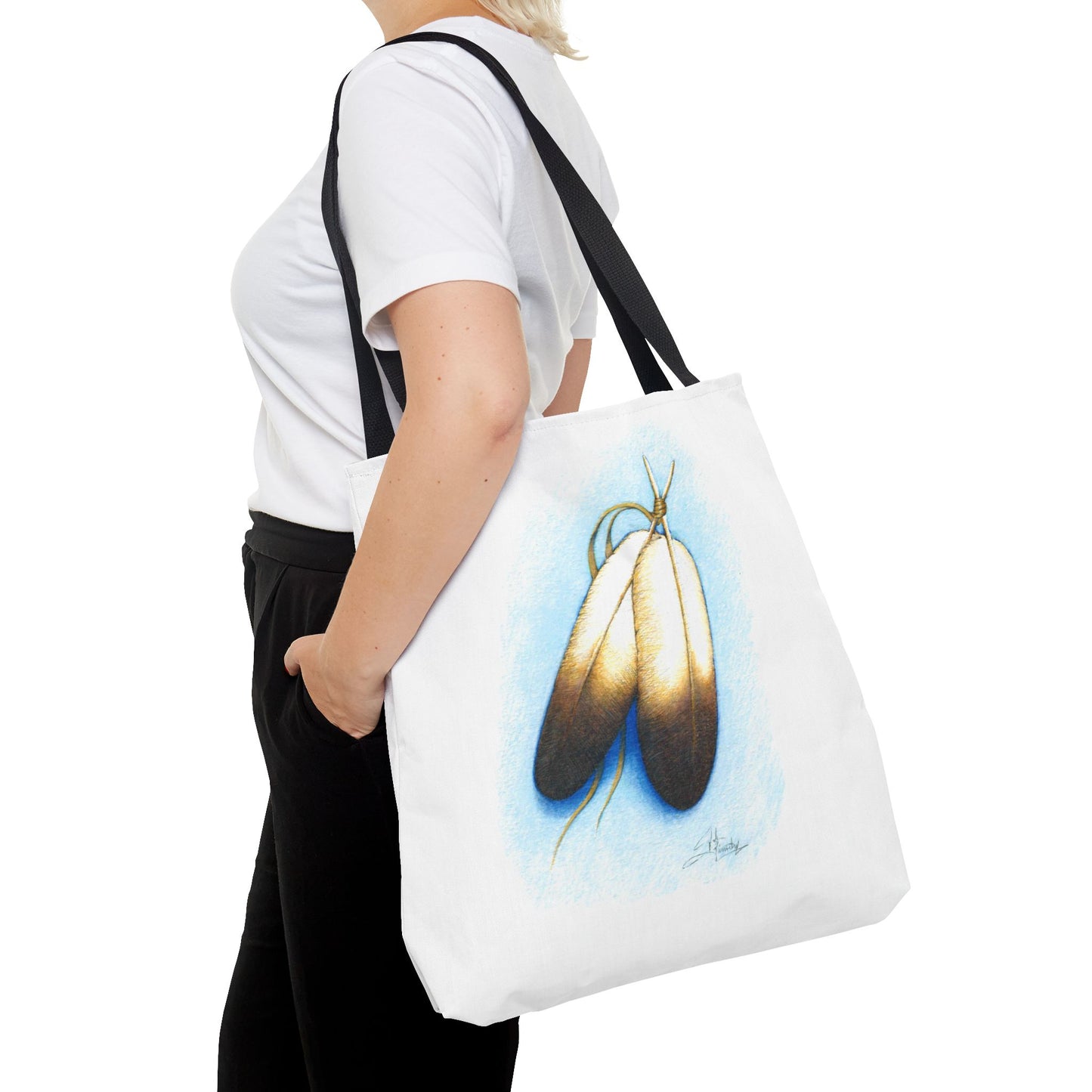 Tote Bag, Double Feather, Native American Design