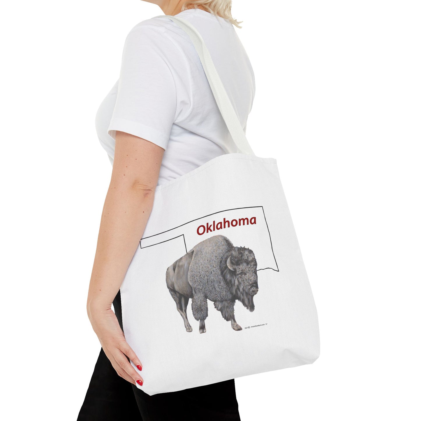 Tote Bag, Oklahoma Bison, Native American Design