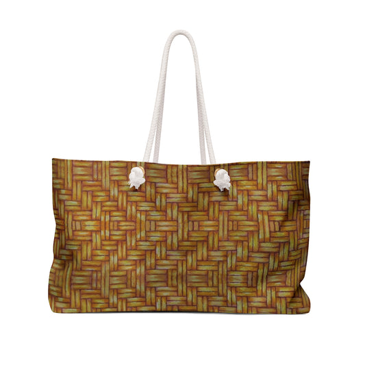 Weekender Bag, Beach bag, Native American, Euchee Basketweave design, Powwow tote, carry all