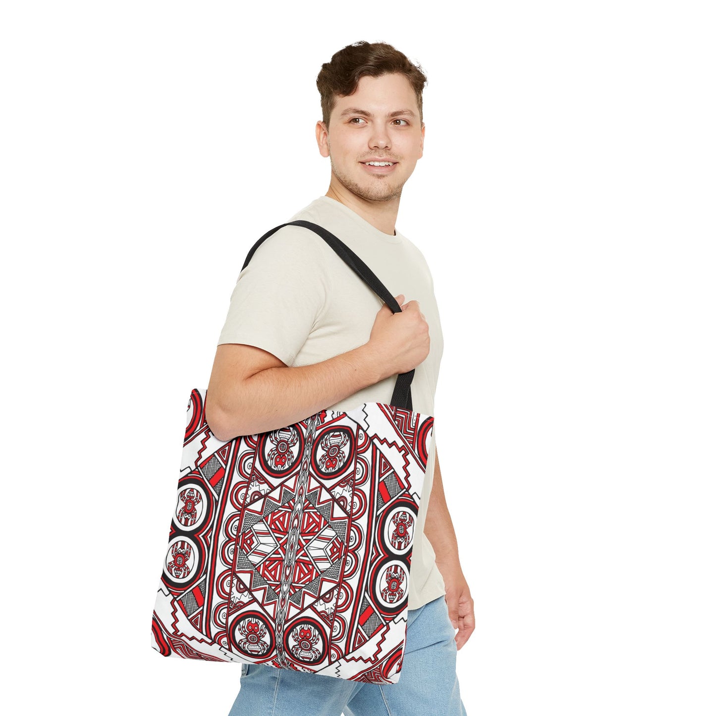 Tote Bag - Ancient Tribal Mound Symbols - Southeast Spider Design