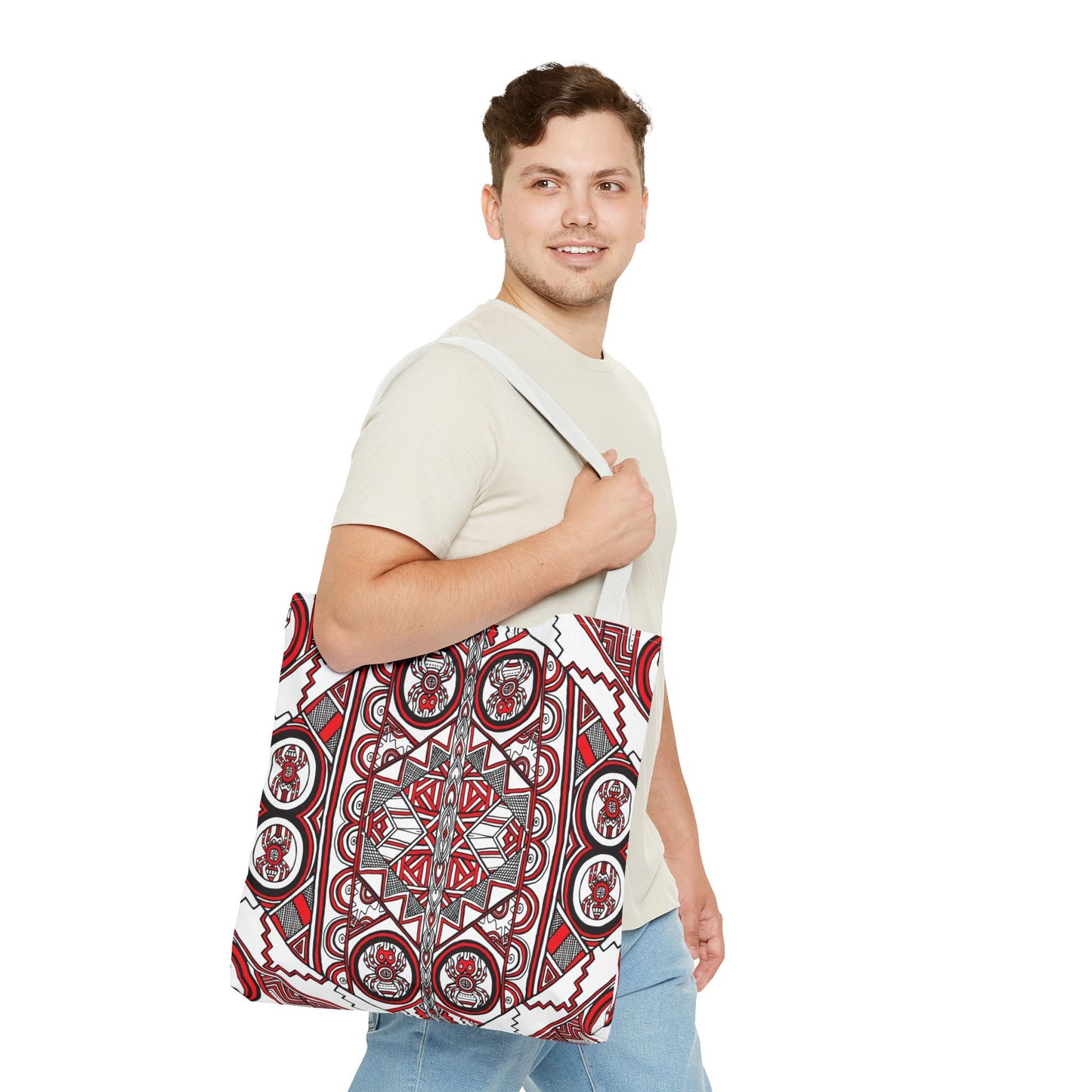 Tote Bag - Ancient Tribal Mound Symbols - Southeast Spider Design