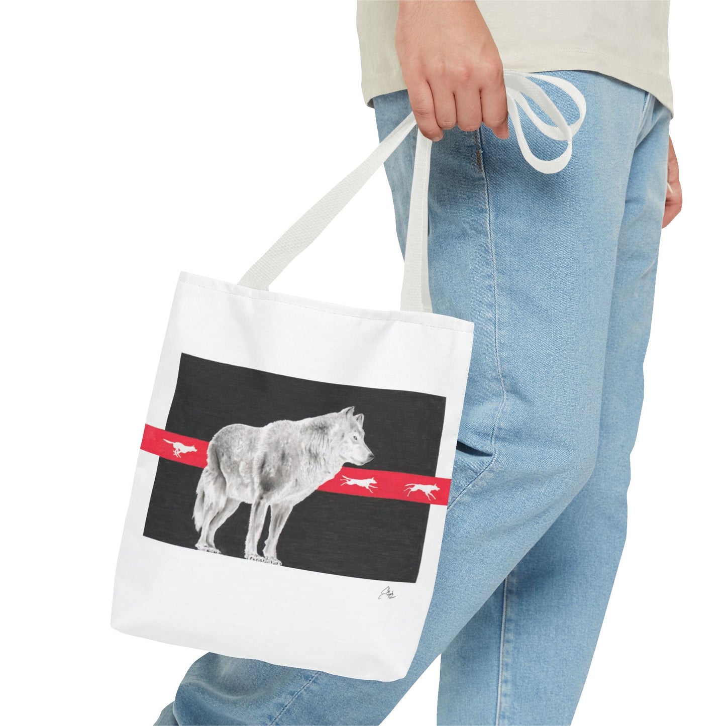Tote Bag-Native Wolf Design-With Those Who Came Before- Tribal Art- Native American