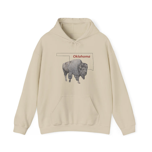 Unisex Heavy Blend™ Hooded Sweatshirt, Oklahoma, Bison