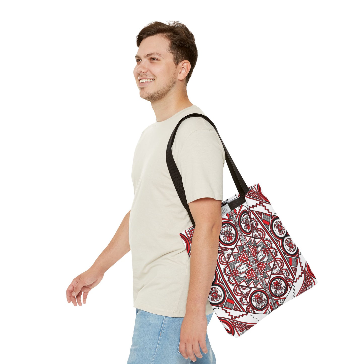 Tote Bag - Ancient Tribal Mound Symbols - Southeast Spider Design