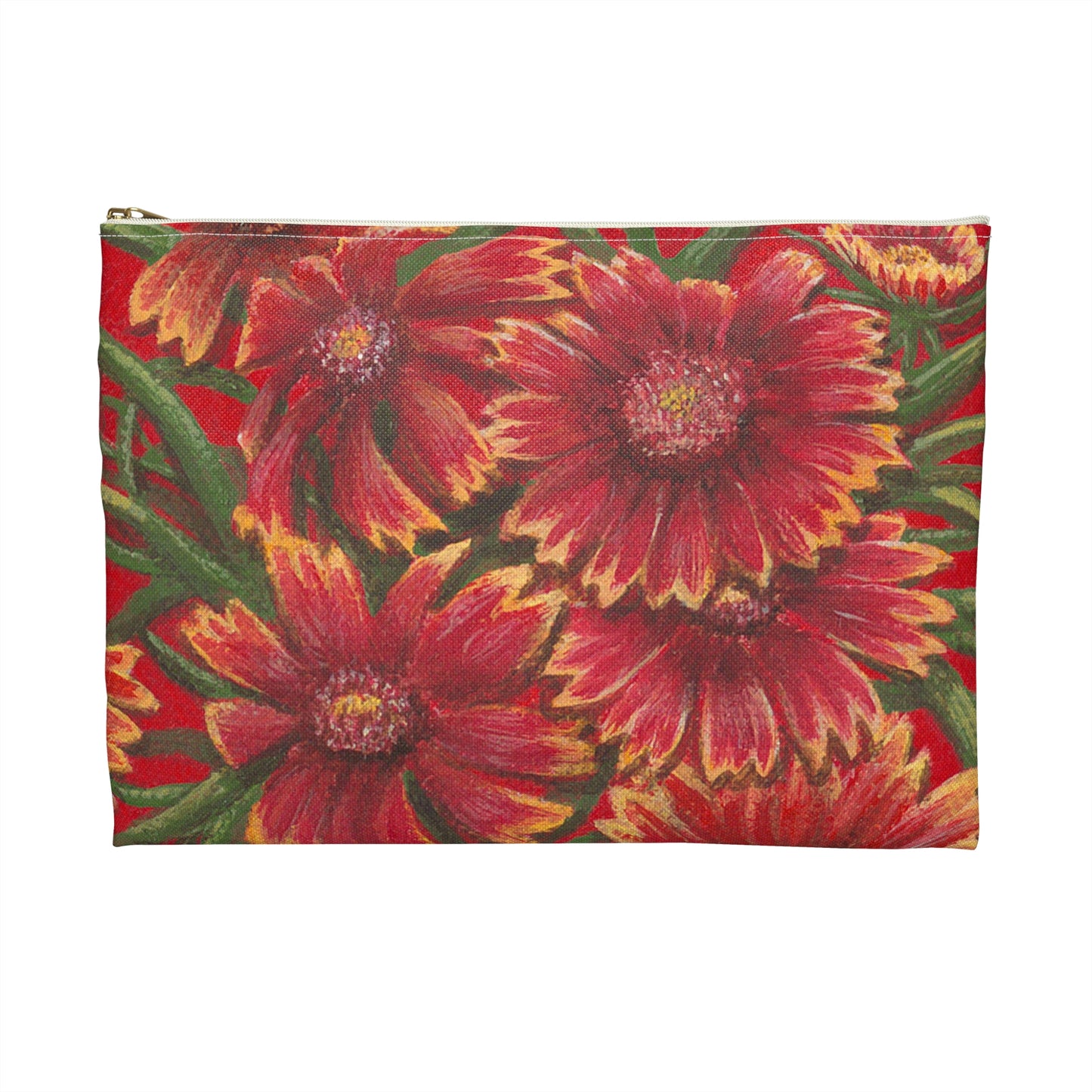 Accessory Pouch, Indian Blanket, Oklahoma State Wildflower, Native Floral