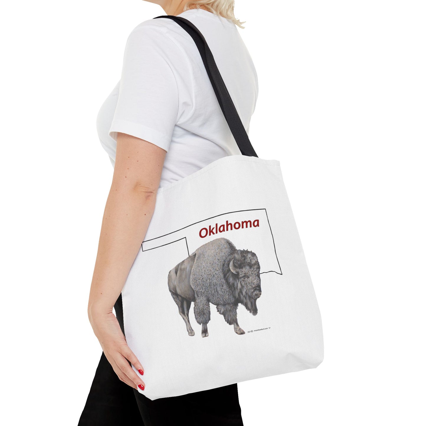 Tote Bag, Oklahoma Bison, Native American Design