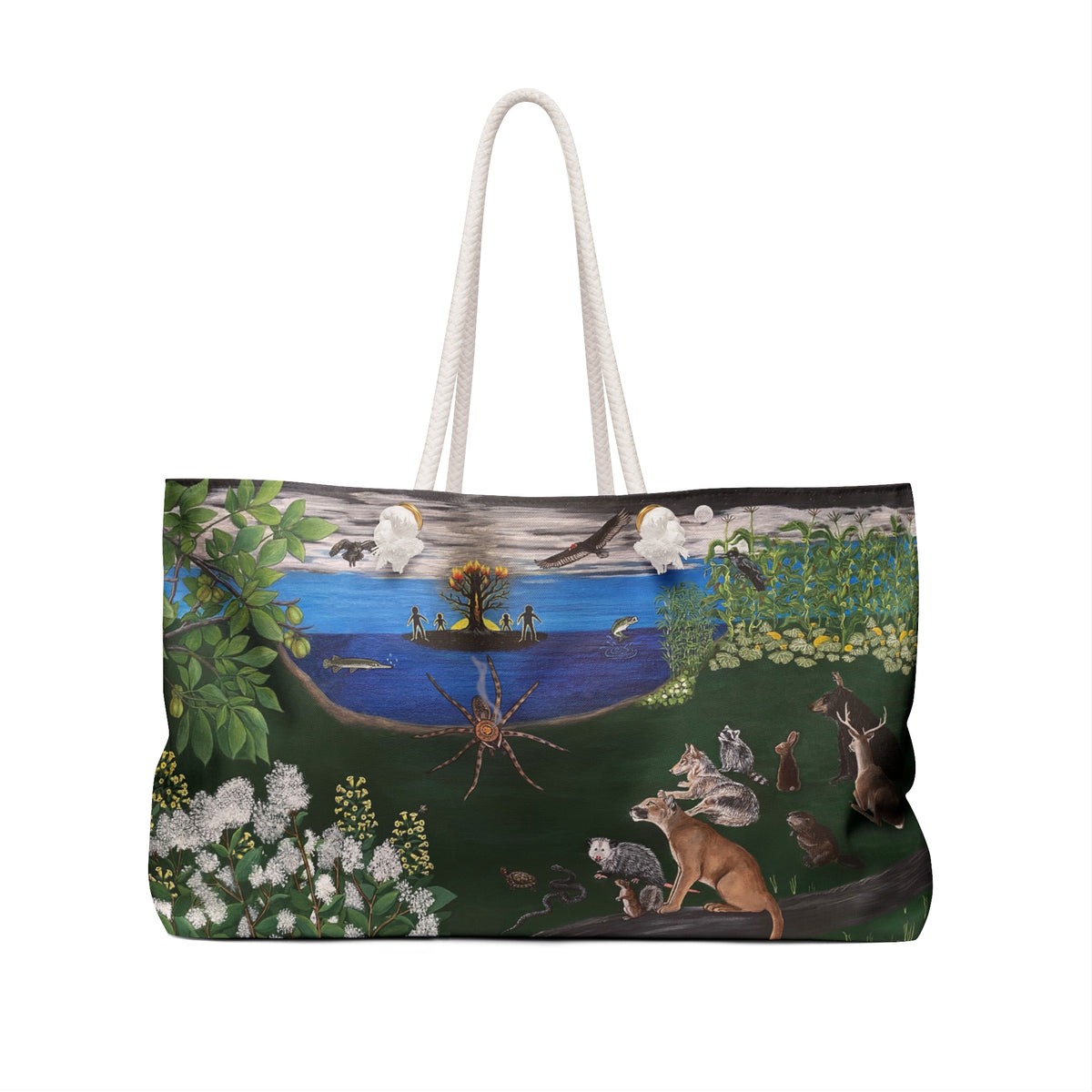 Only She Could Bring the Fire | Cherokee Story Art Weekender Tote Bag