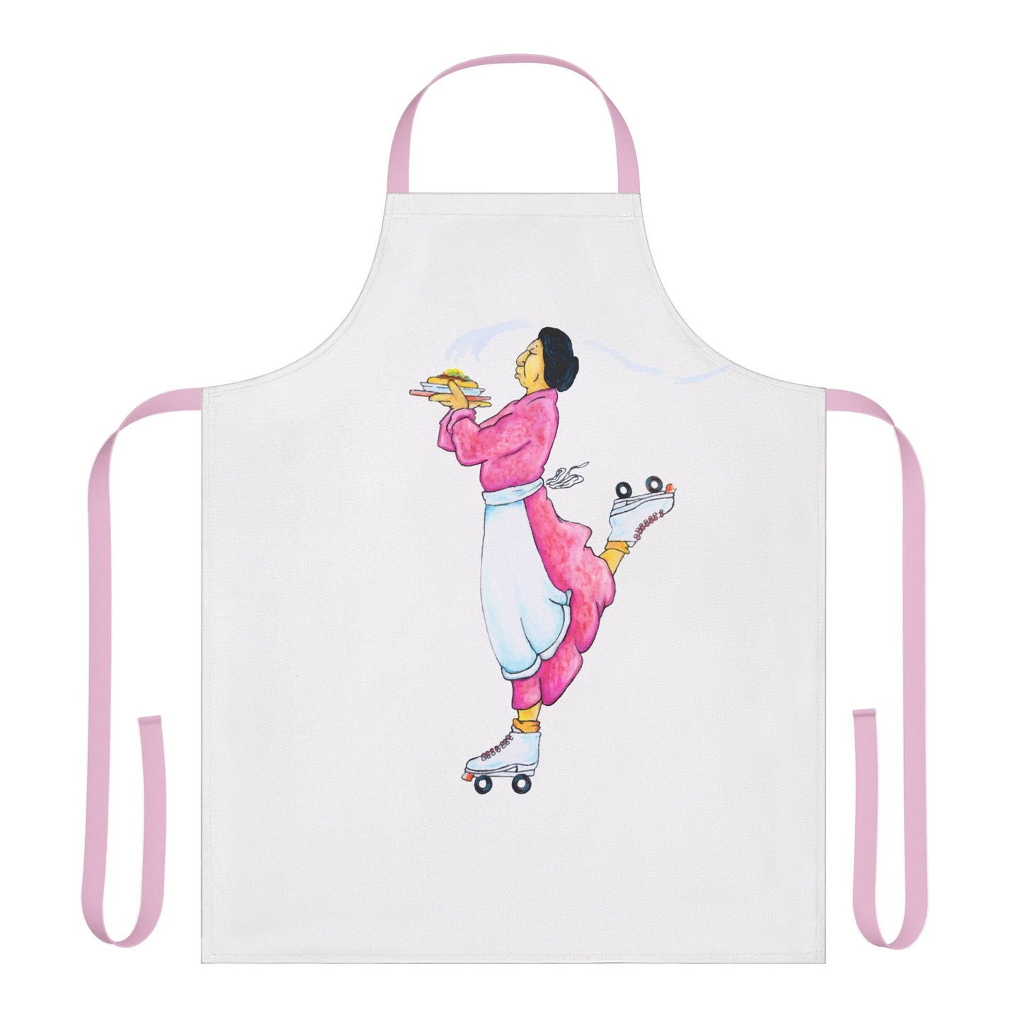 Rez Car Hop Apron - Native American Woman - Roller Skater - Indigenous Humor