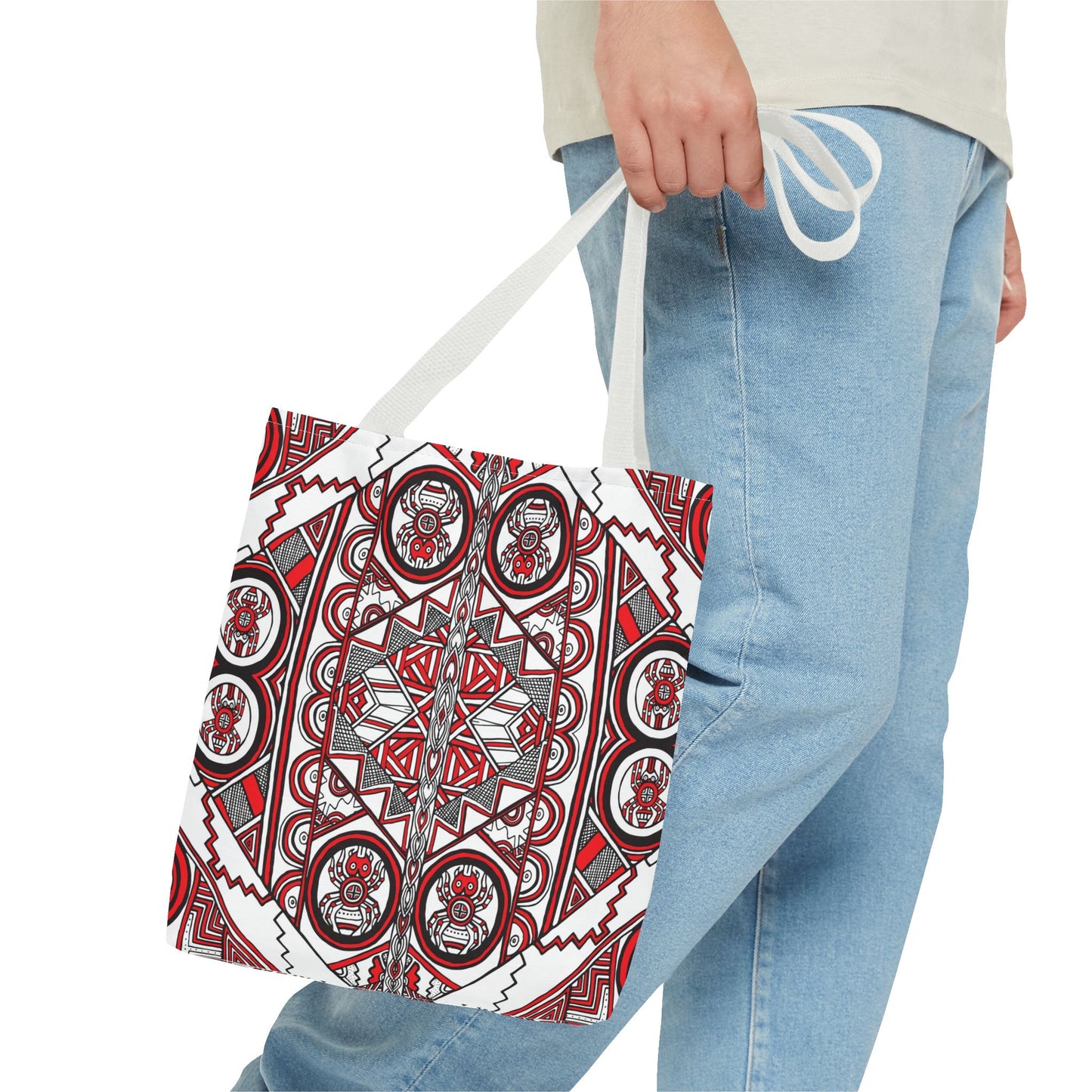 Tote Bag - Ancient Tribal Mound Symbols - Southeast Spider Design