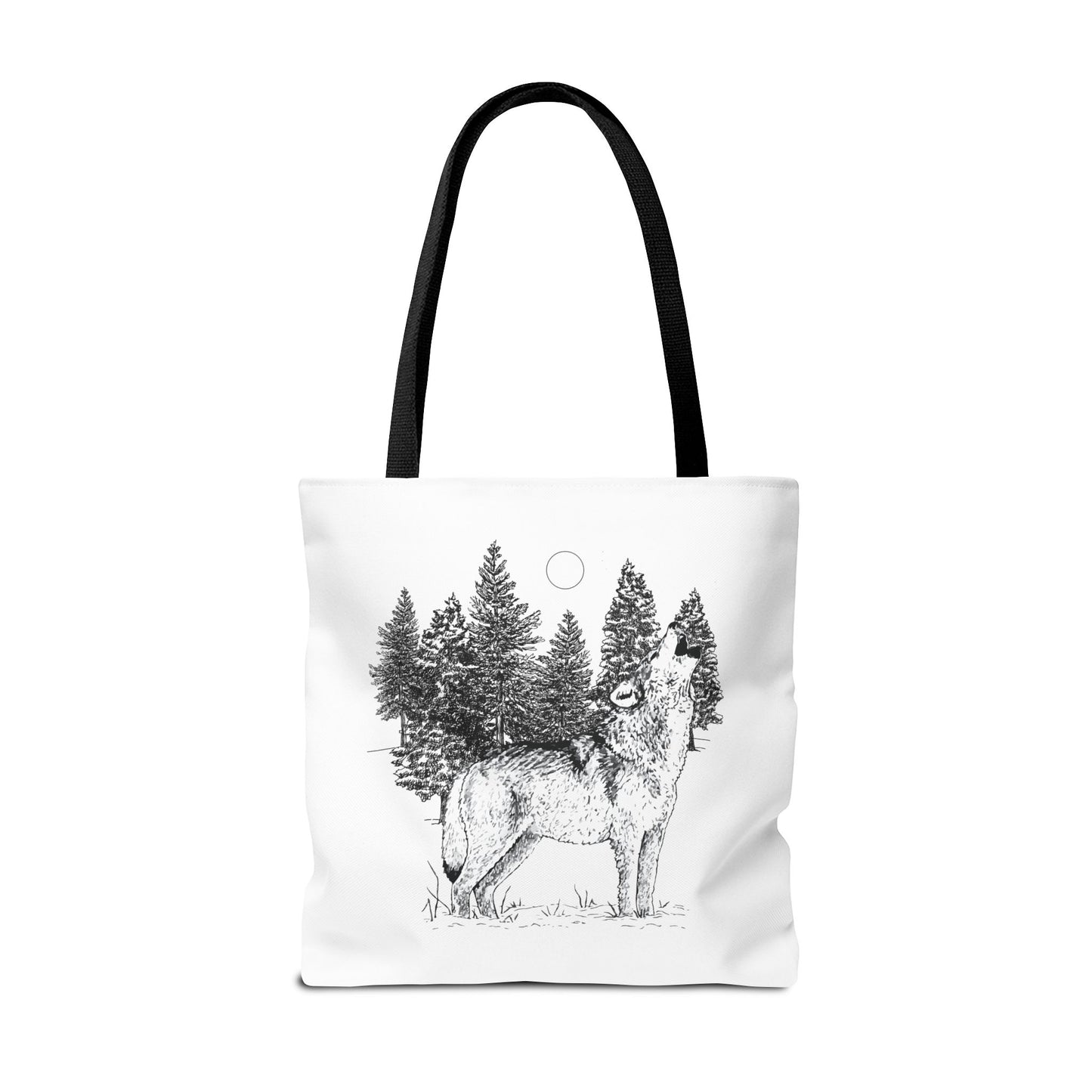Howling Wolf Tote Bag , Travel tote, Powwow bag, Native American design