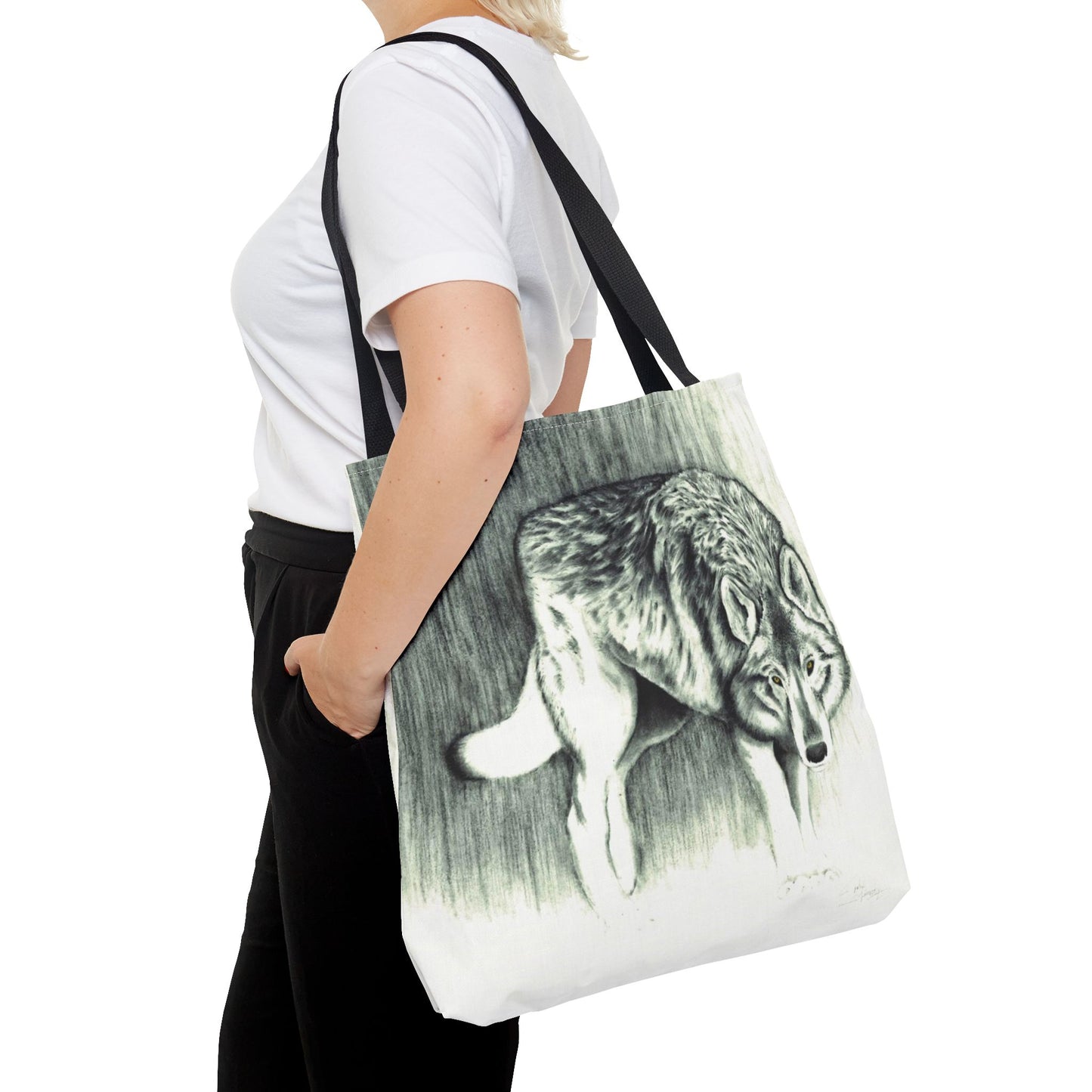 Tote Bag — Wolf Sketch - Native Wildlife Art Tote