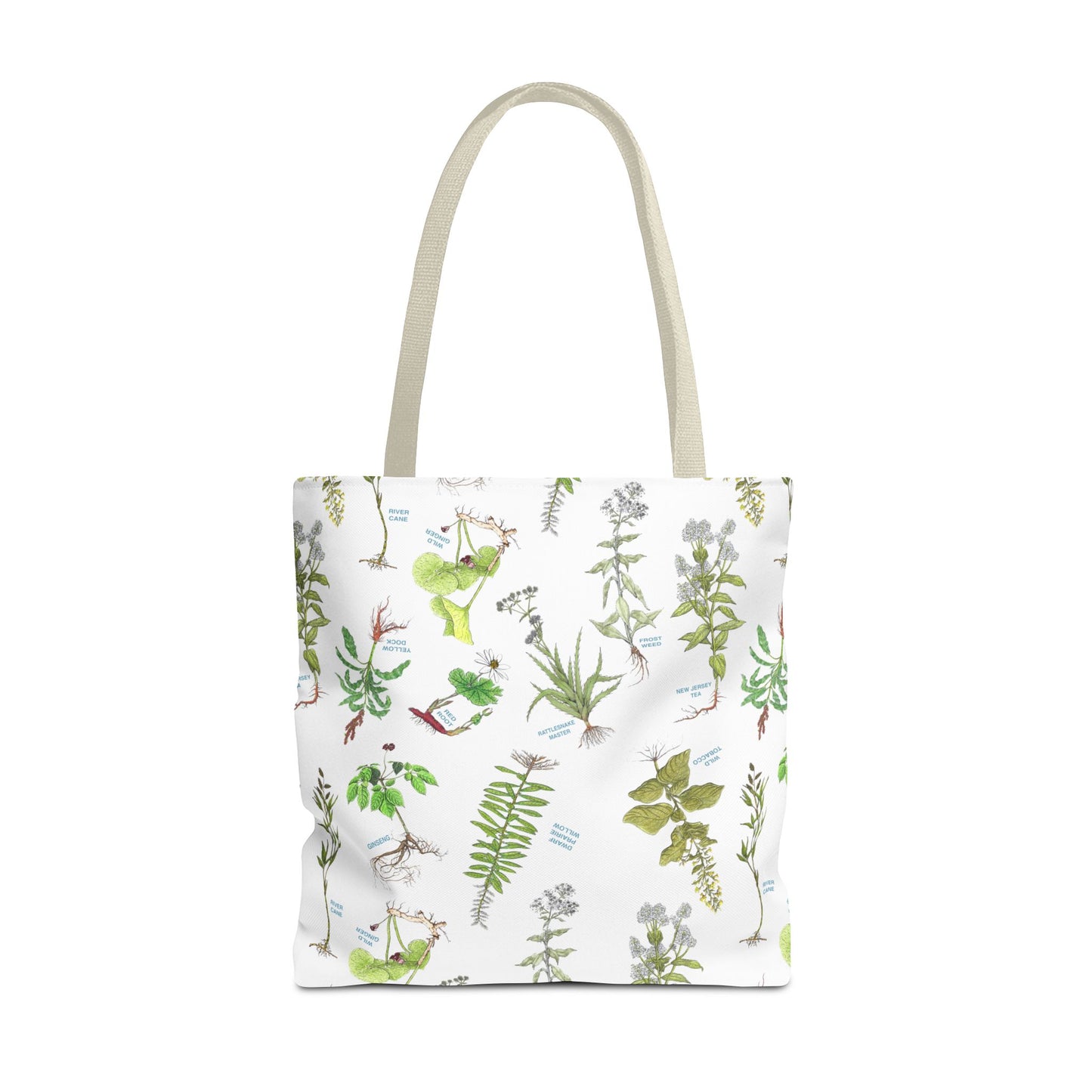 Cherokee Botanical Tote Bag — Plant Print Travel Bag —  Shopping Tote