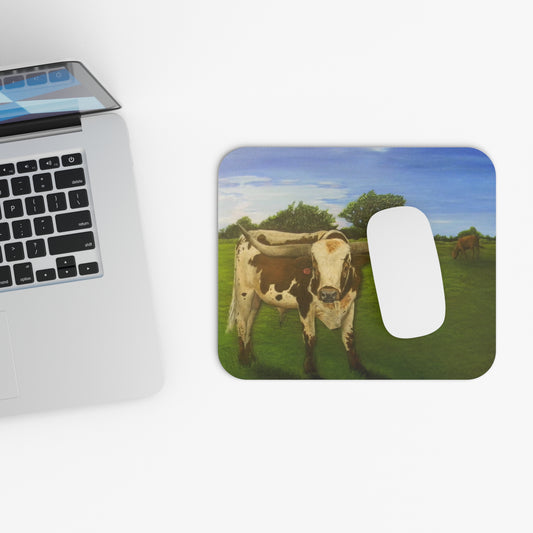 Mouse Pad , Longhorn, Ranch, Cattle, Oklahoma