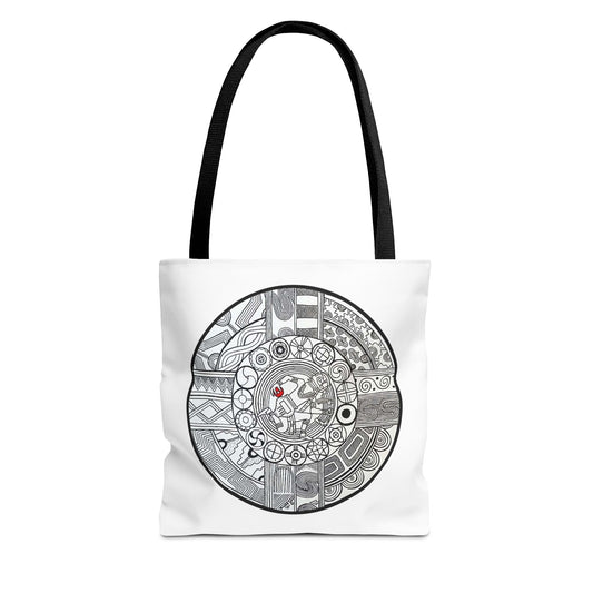 Tote Bag , SouthEastern Style, Ancient Tribal Mound Symbology, Chunkey player, Native American