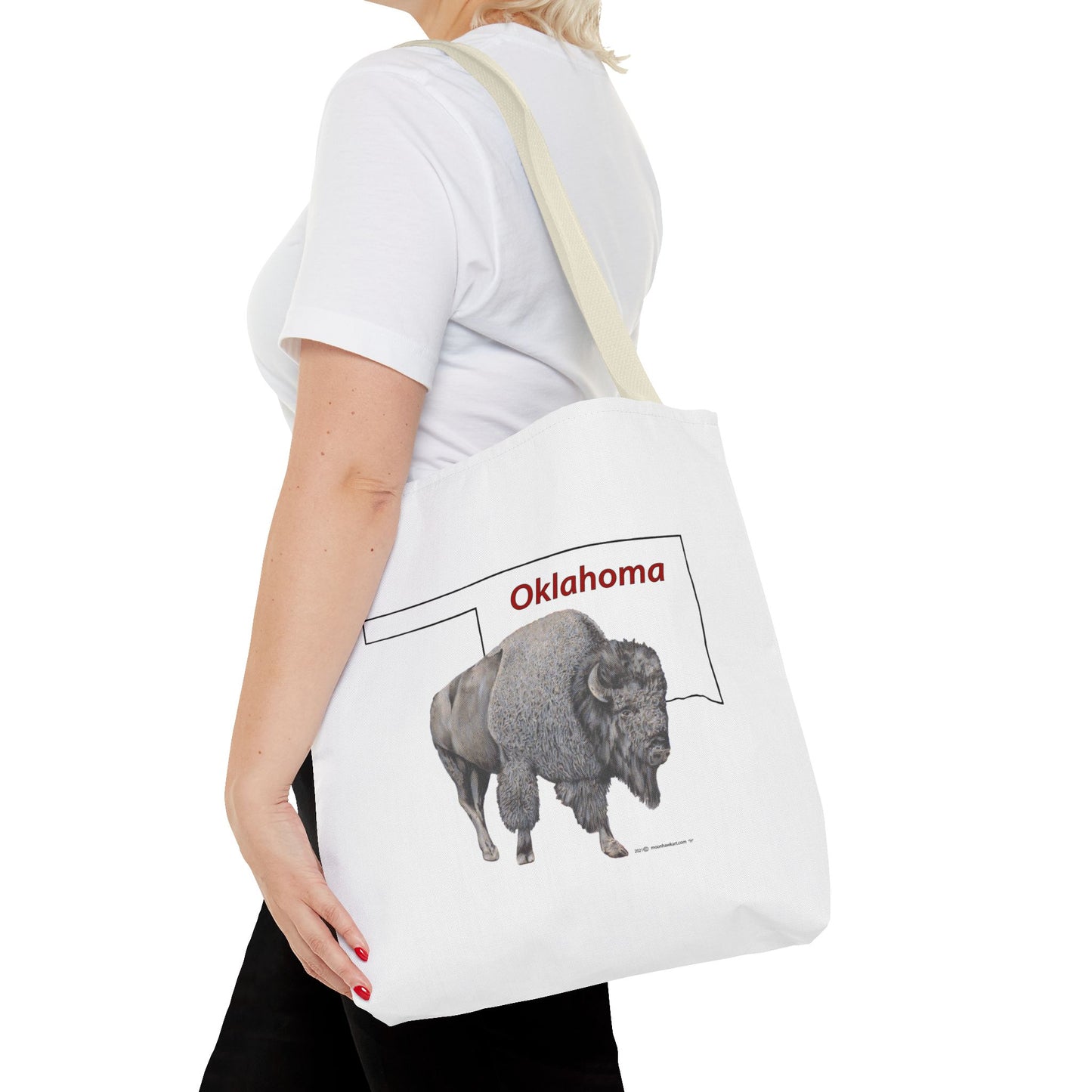 Tote Bag, Oklahoma Bison, Native American Design