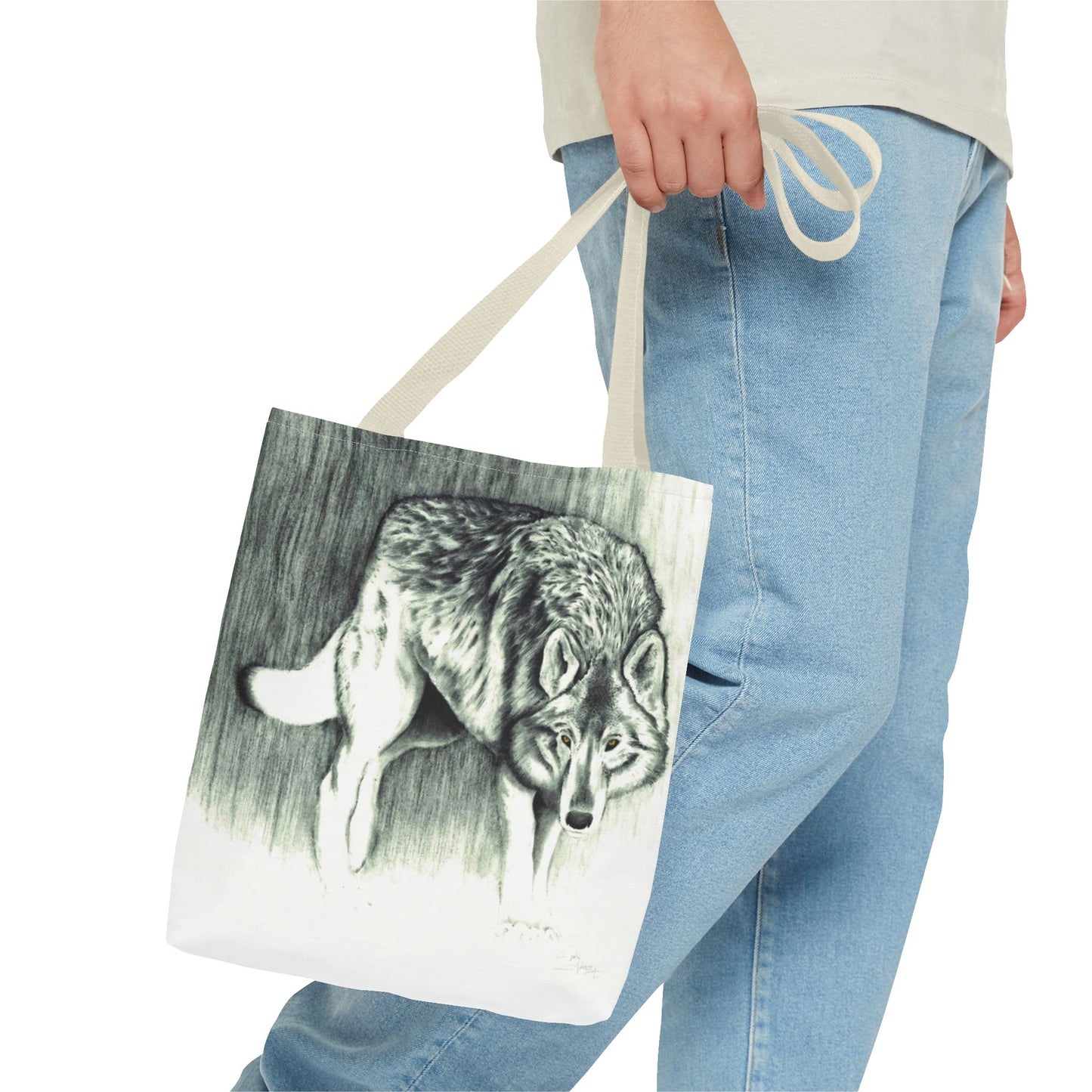 Tote Bag — Wolf Sketch - Native Wildlife Art Tote