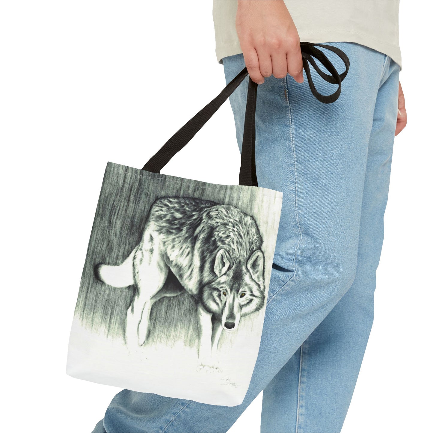 Tote Bag — Wolf Sketch - Native Wildlife Art Tote