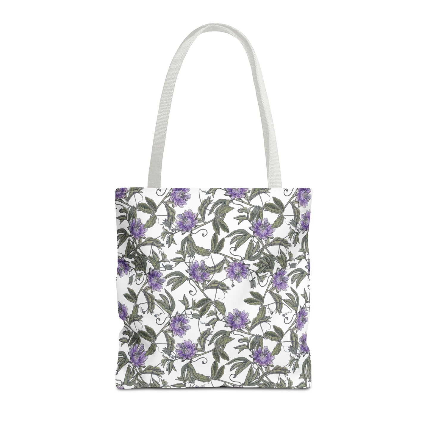 Tote Bag - Floral Purple Passionflower – All-Over Print Canvas Tote
