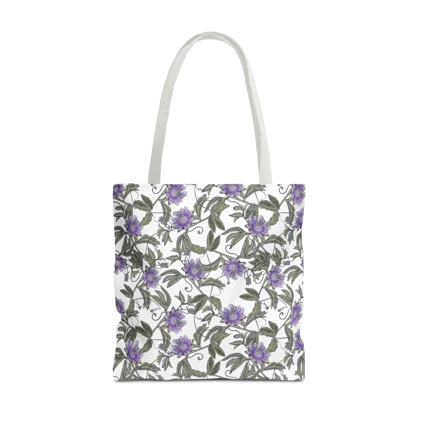 Tote Bag - Floral Purple Passionflower – All-Over Print Canvas Tote