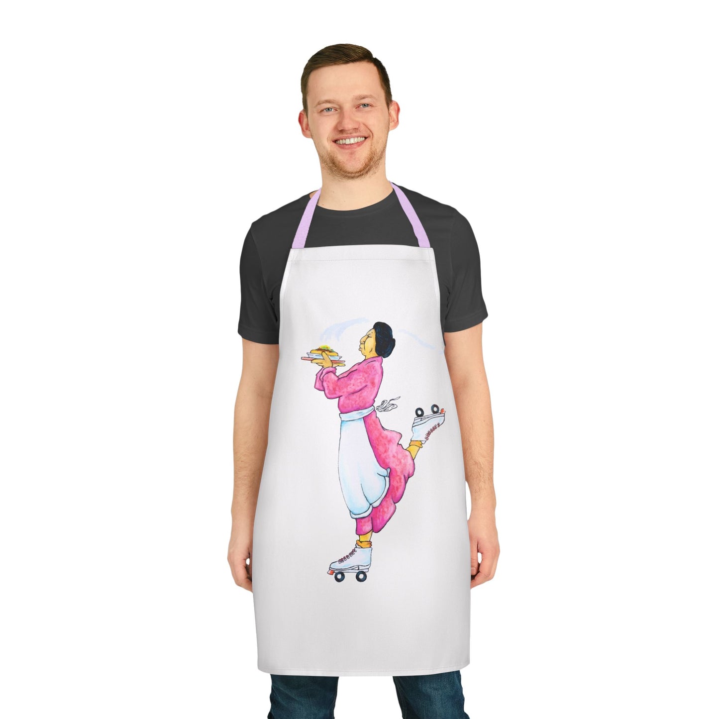 Rez Car Hop Apron - Native American Woman - Roller Skater - Indigenous Humor