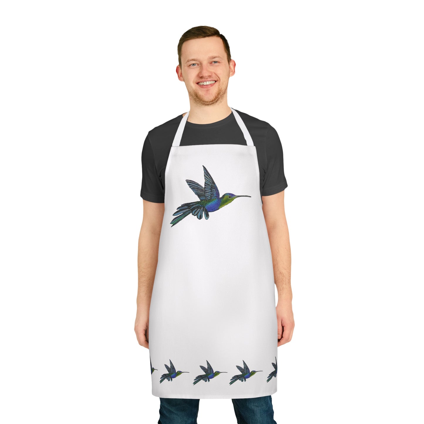 Apron with Hummingbird Image