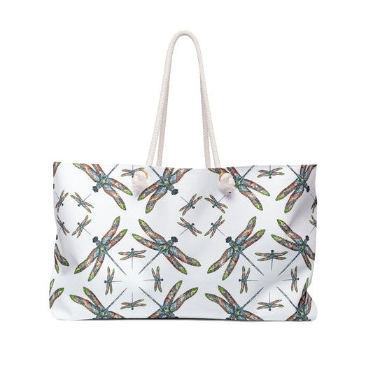 Dragonfly Weekender Bag, oversized tote, Beach tote, Powwow bag, Carry all, Native American design