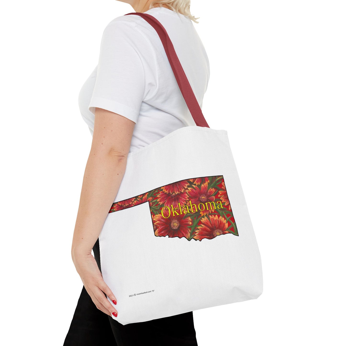 Tote Bag, Oklahoma Indian Blanket, Wildflowers, Book Bag,  Oklahoma State Wildflower