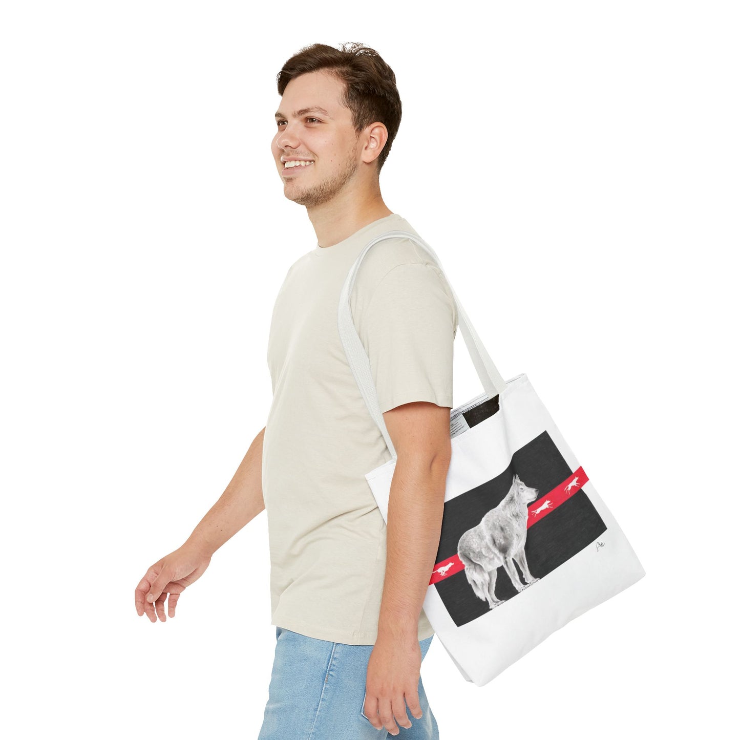 Tote Bag-Native Wolf Design-With Those Who Came Before- Tribal Art- Native American