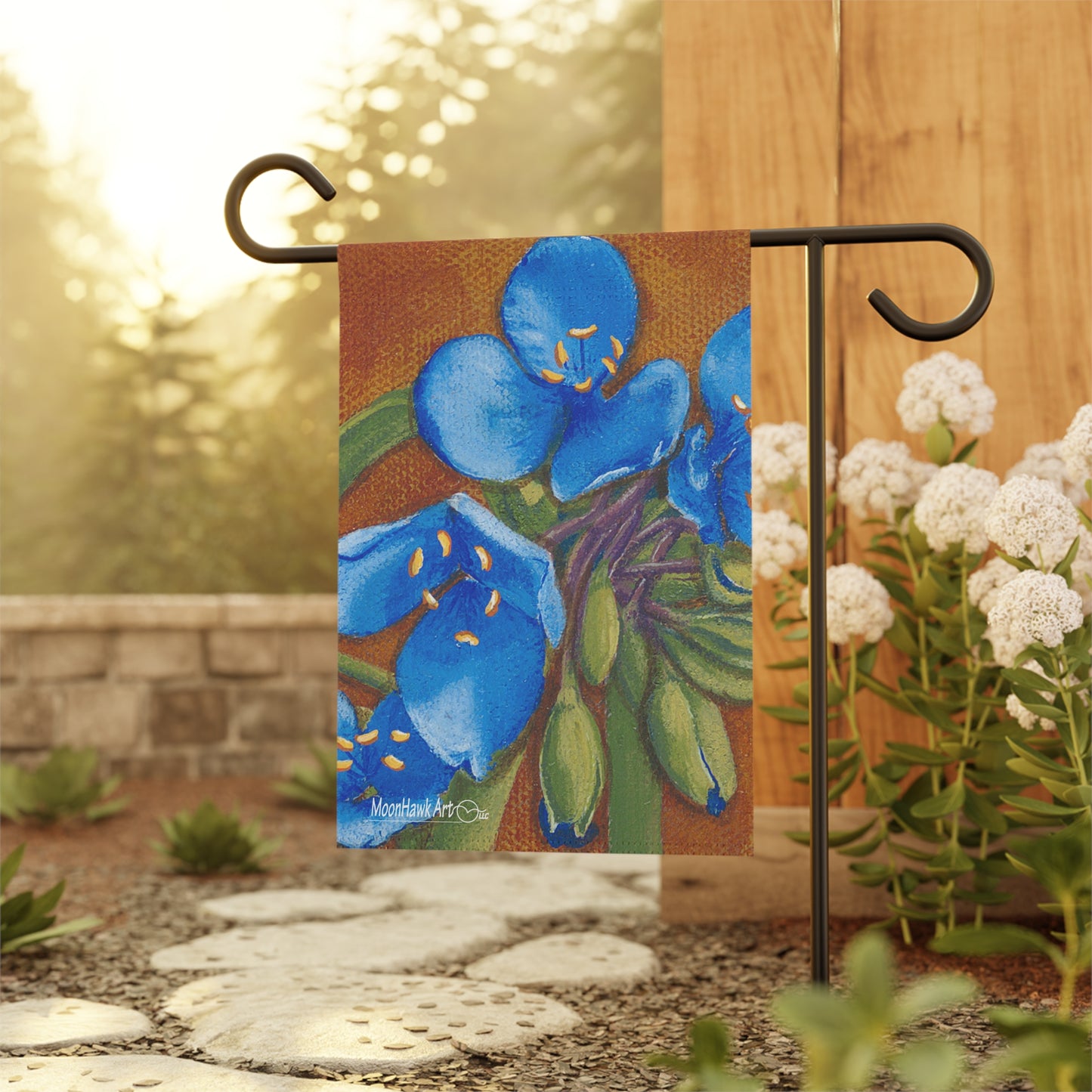 Garden & House Banner, Spiderwort Floral