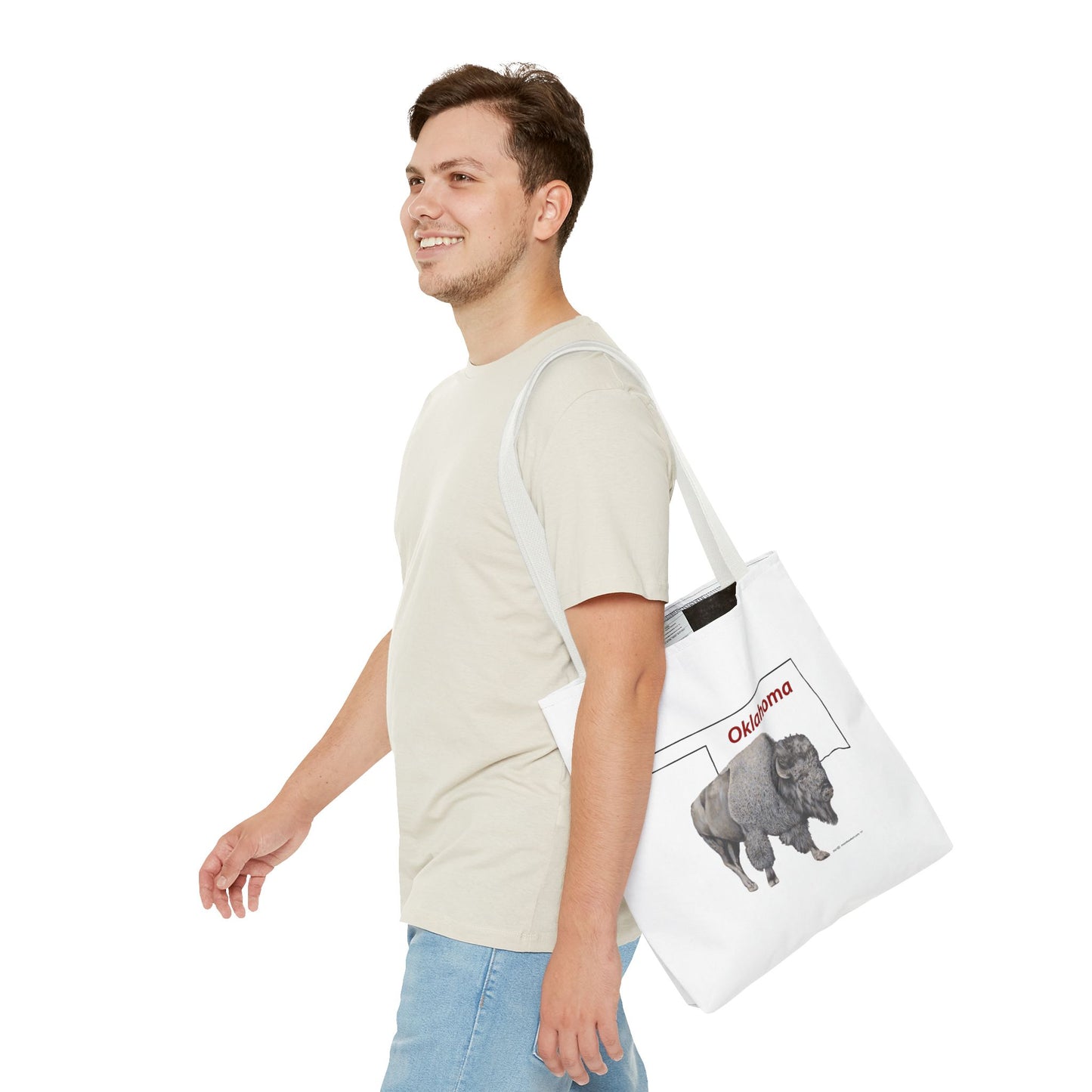 Tote Bag, Oklahoma Bison, Native American Design